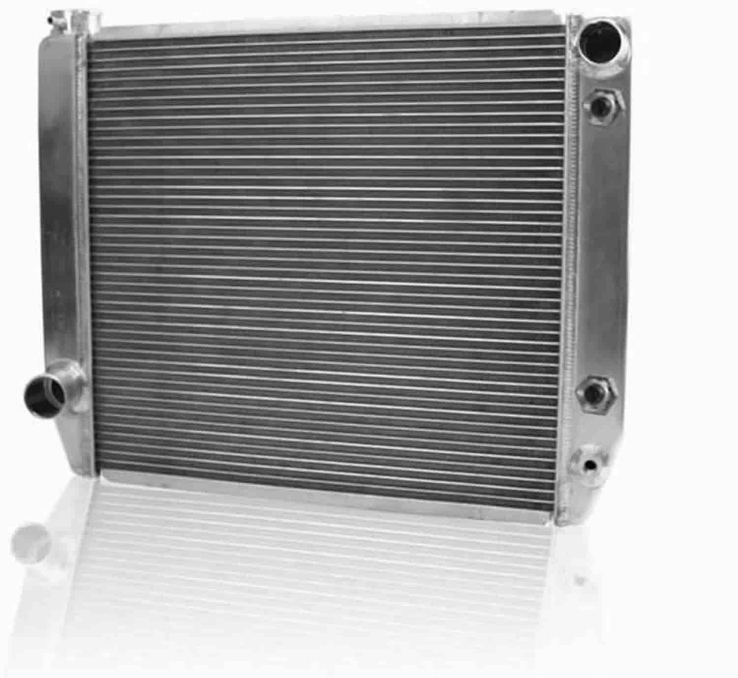 ClassicCool Universal Fit Radiator Single Pass Crossflow Design 24" x 19" with Transmission Cooler