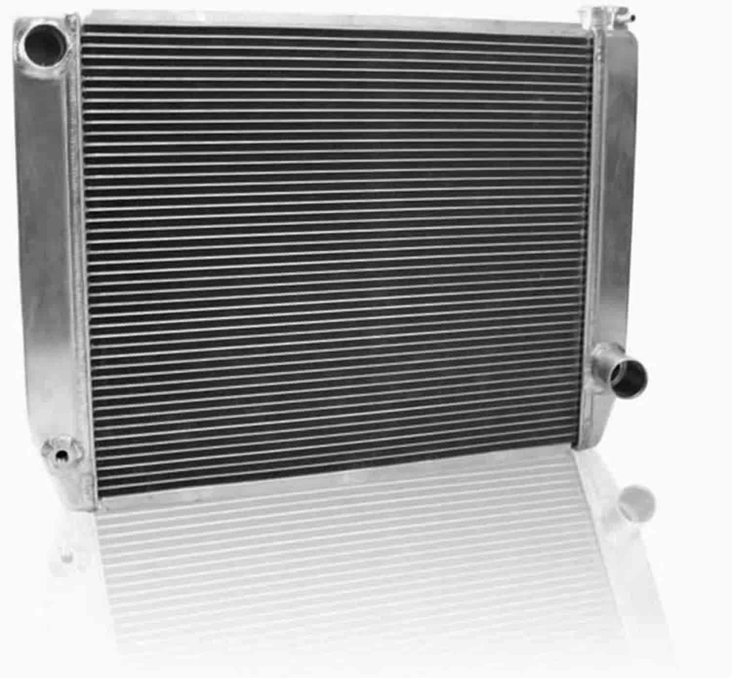 MegaCool Universal Fit Radiator Single Pass Crossflow Design 26" x 19" with Straight Outlet