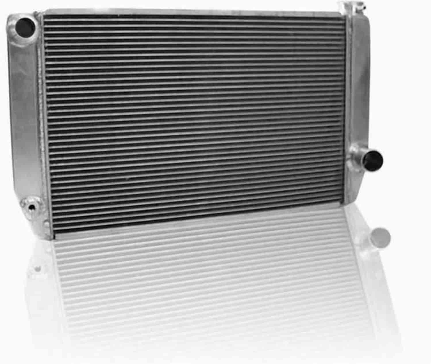 MegaCool Universal Fit Radiator Single Pass Crossflow Design 27.50" x 15.50" with 16AN Inlet