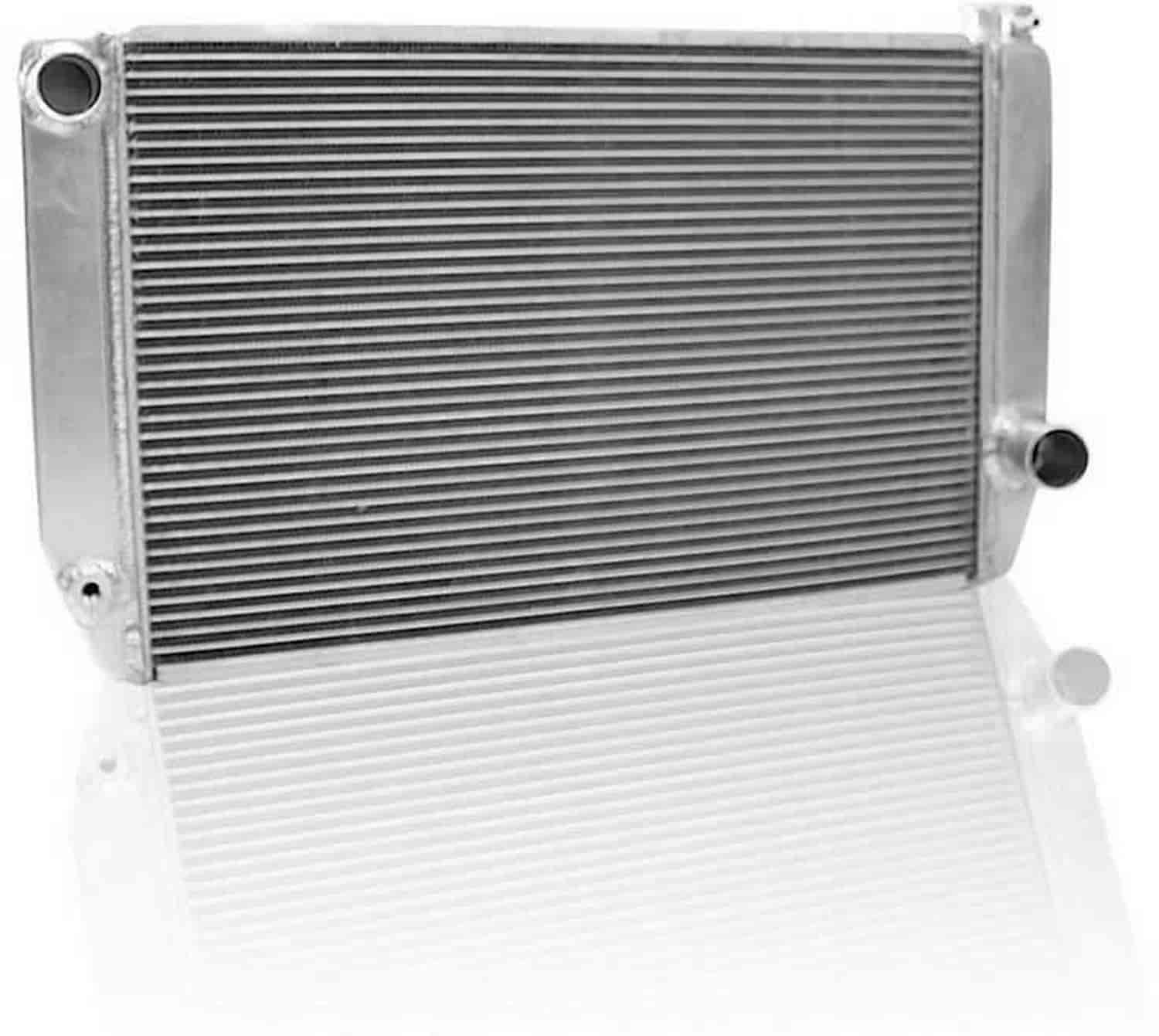 MegaCool Universal Fit Radiator Single Pass Crossflow Design 27.50" x 15.50" with Straight Outlet