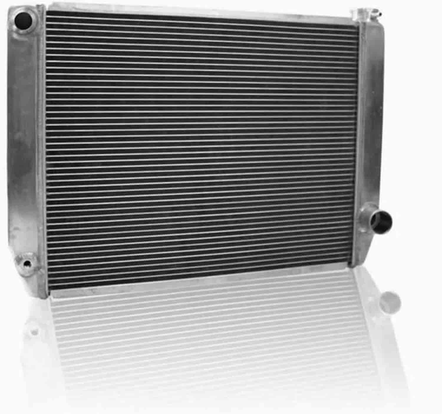 MegaCool Universal Fit Radiator Single Pass Crossflow Design 27.50" x 19" with 16AN Inlet