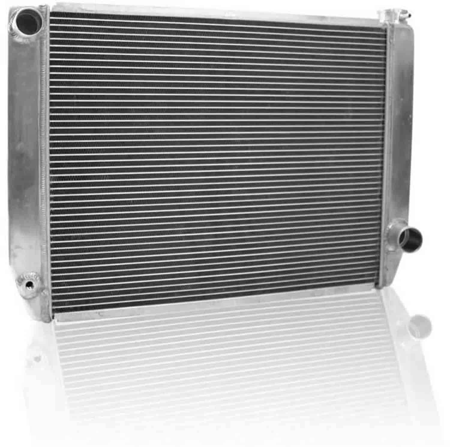 MegaCool Universal Fit Radiator Single Pass Crossflow Design 27.50" x 19" with Straight Outlet