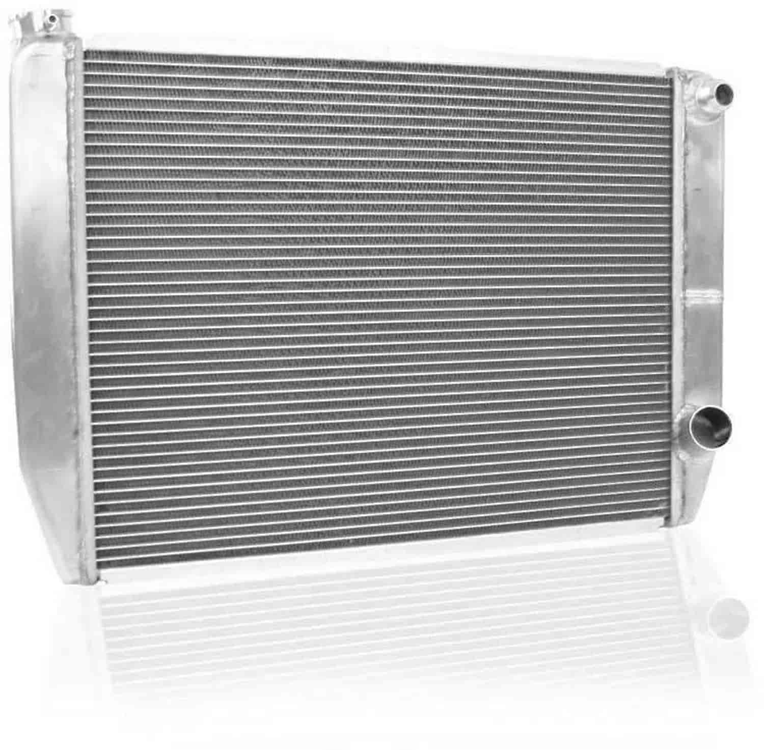 MegaCool Universal Fit Radiator Dual Pass Crossflow Design 27.50" x 19" with 16AN Inlet