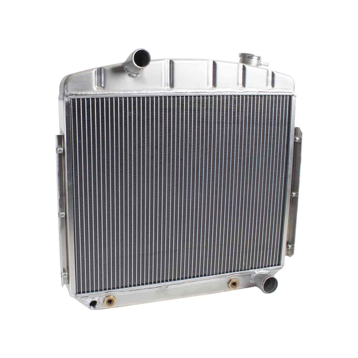 ExactFit Radiator for 1957 Chevrolet Car for Chevy L6 Mount with Transmission Cooler