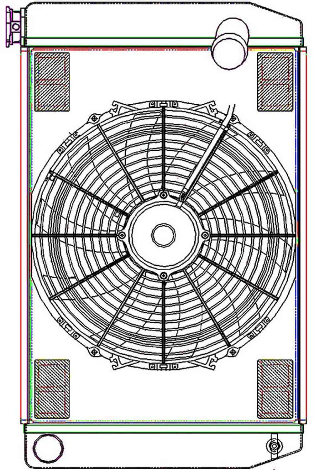ClassicCool ComboUnit Universal Fit Radiator and Fan Single Pass Crossflow Design 26" x 15.50" with No Options