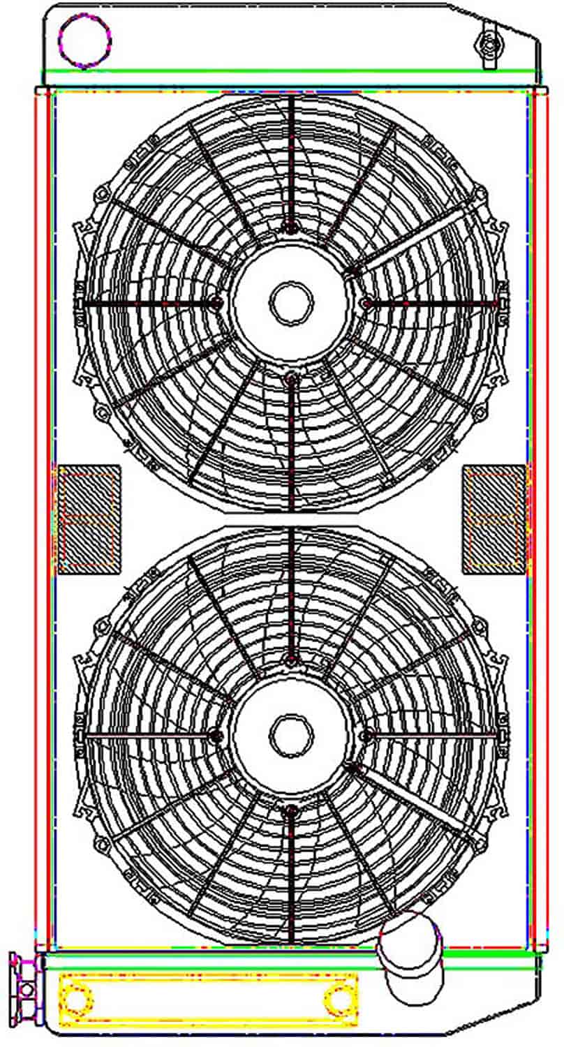ClassicCool ComboUnit Universal Fit Radiator and Fan Single Pass Crossflow Design 31" x 15.50" with Transmission Cooler