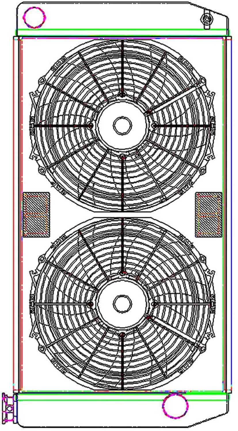 ClassicCool ComboUnit Universal Fit Radiator and Fan Single Pass Crossflow Design 31" x 15.50" with Straight Outlet