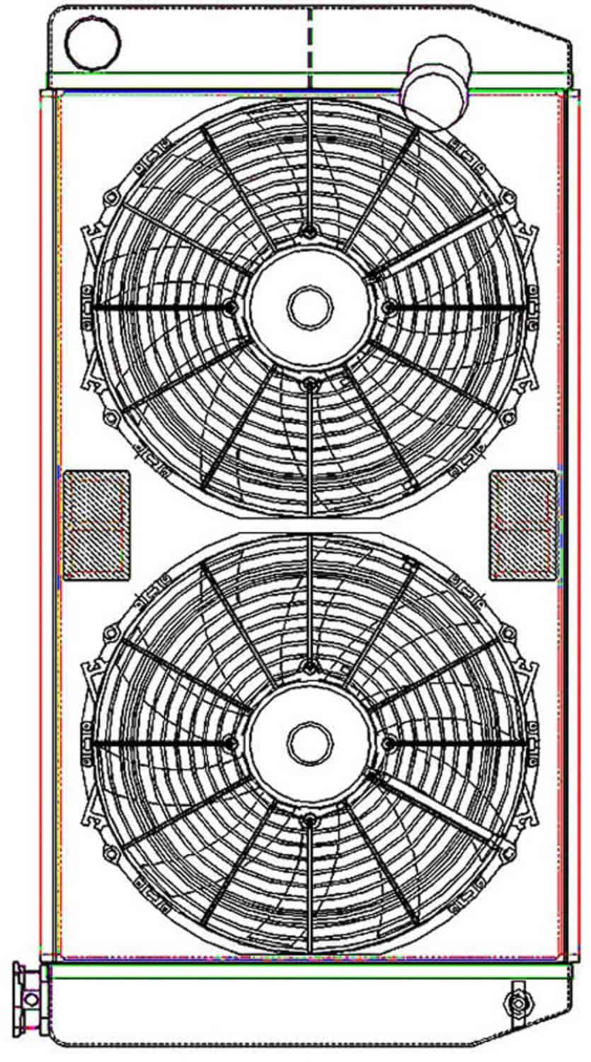 ClassicCool ComboUnit Universal Fit Radiator and Fan Dual Pass Crossflow Design 31" x 15.50" with No Options