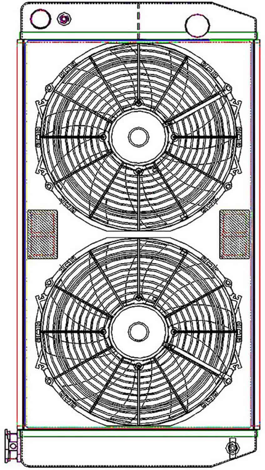 ClassicCool ComboUnit Universal Fit Radiator and Fan Dual Pass Crossflow Design 31" x 15.50" for LS Swap