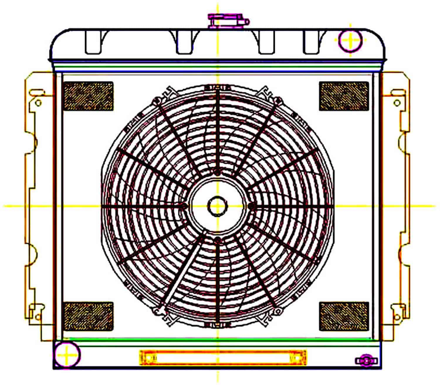 ExactFit Radiator ComboUnit for 1966-1969 Chrysler B Body Belvedere/Satellite/Coronet/Charger with Small Block