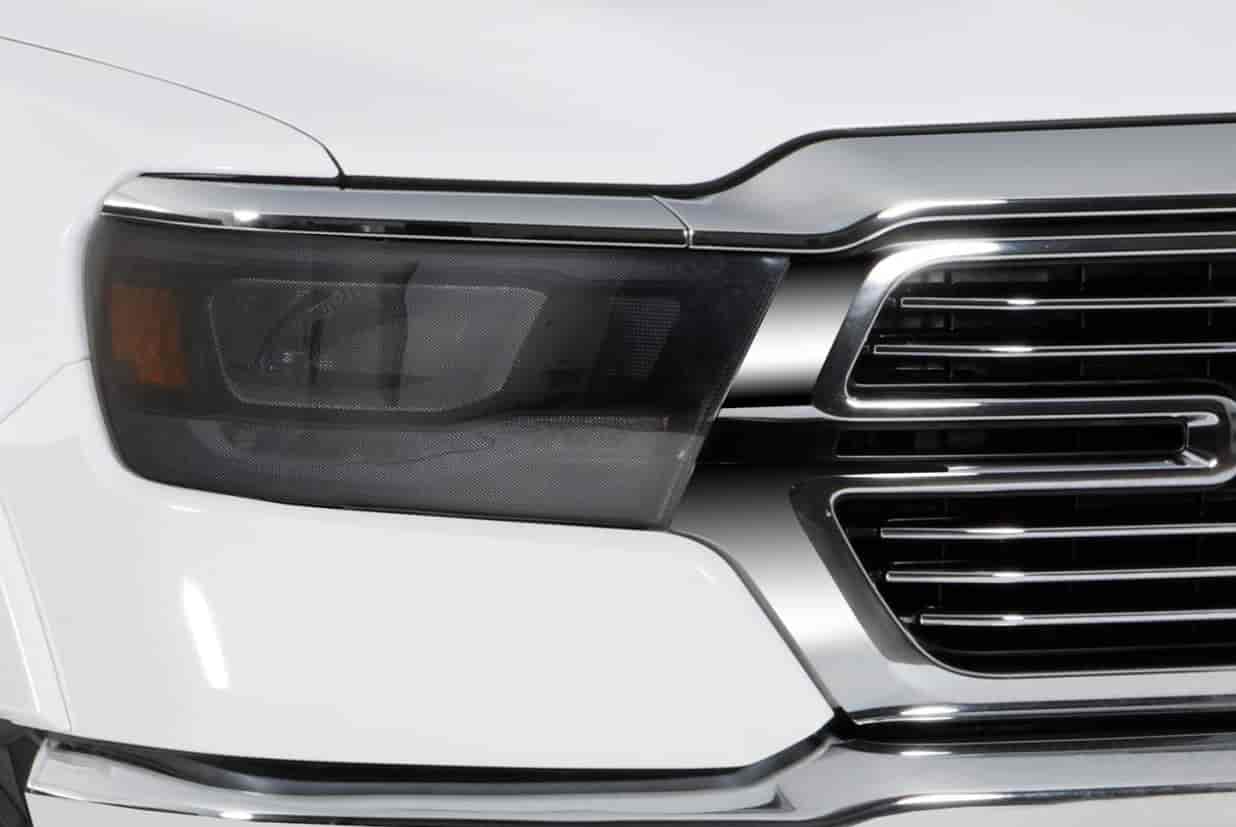 "Carbon Fiber" Headlight Covers For Select Late-Model Dodge Ram 1500 Trucks
