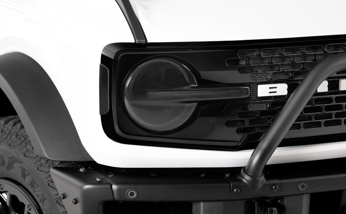 Smoked Headlight Cover Kit for Select Late-Model Ford Bronco