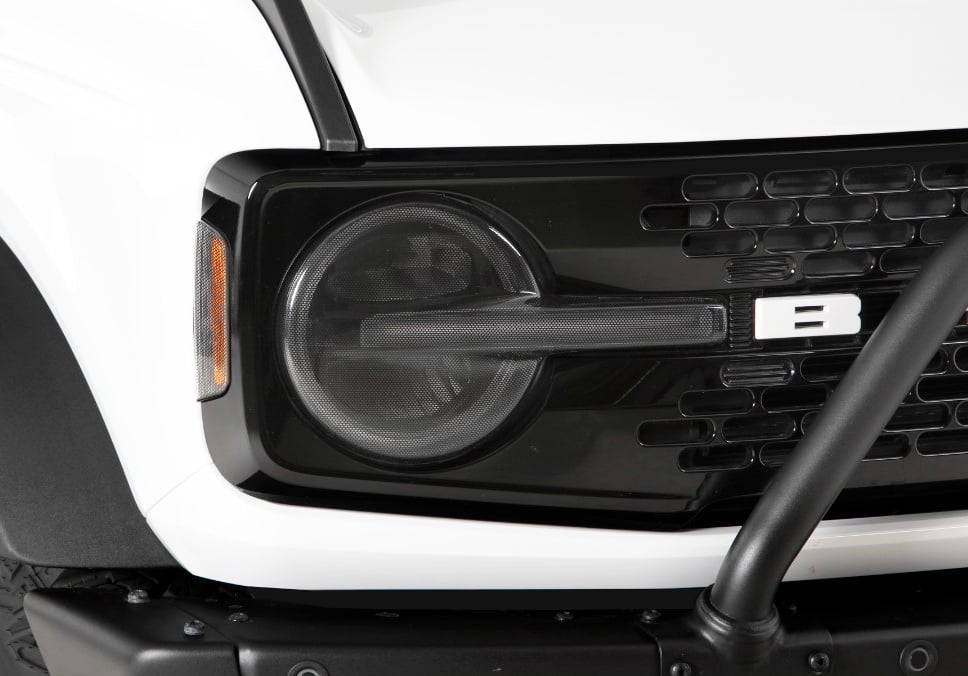 Carbon Fiber Headlight Cover Kit for Select Late-Model Ford Bronco