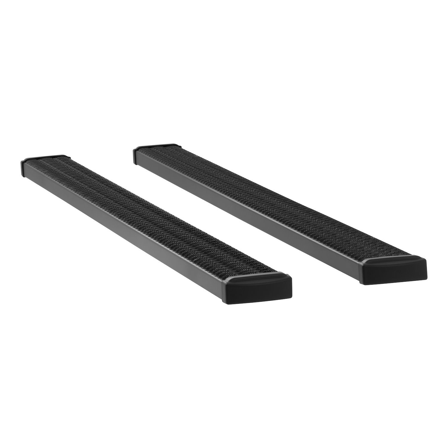 415098 Grip Step 7 in. x 98 in. Black Aluminum Running Boards, Without Brackets