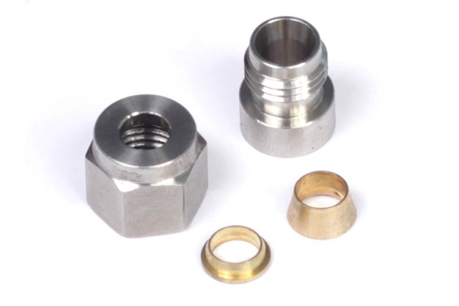 HT-010812 1/4 in. Stainless Steel Weld-On Kit, Includes Nut and Ferrule