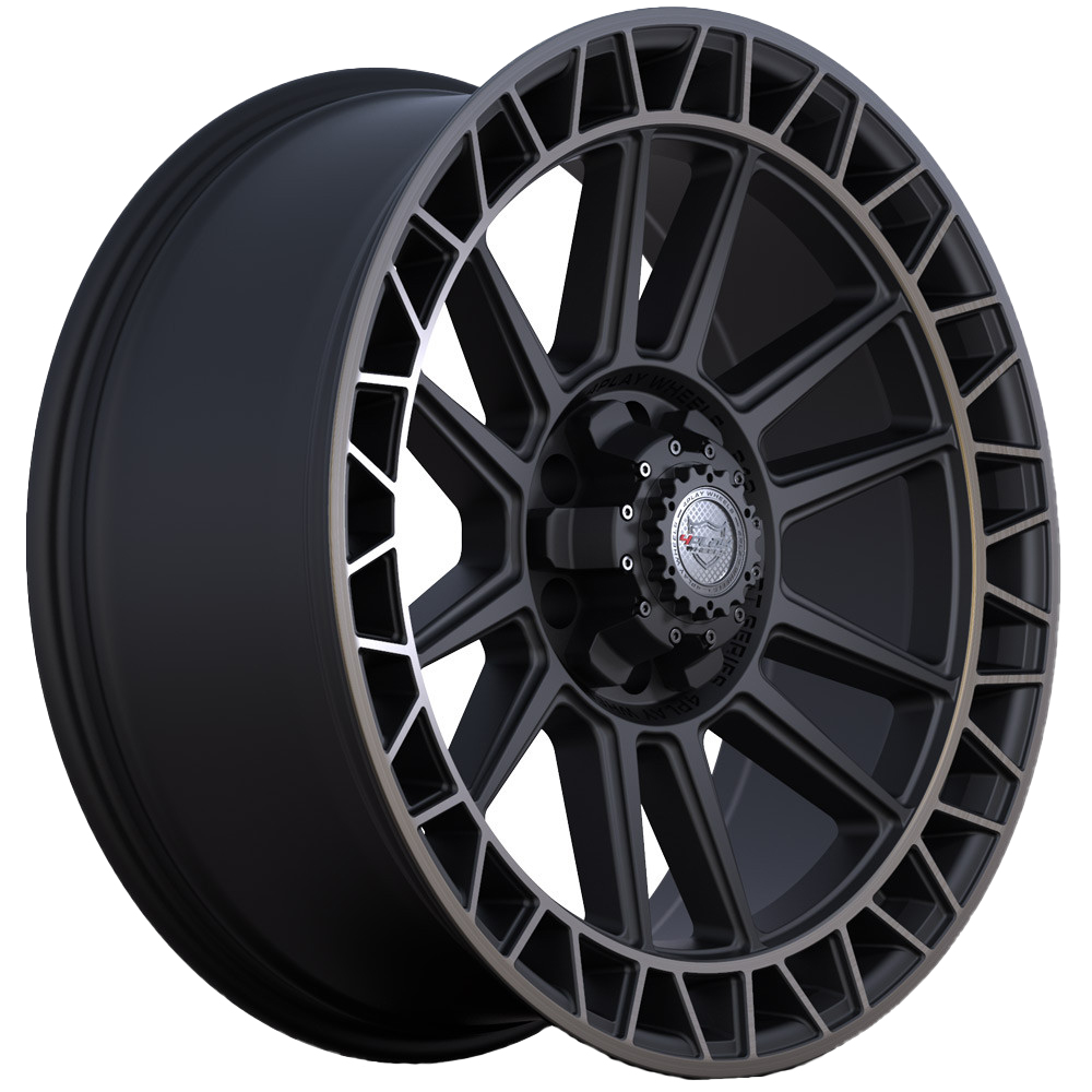 4Play S12 Satin Black Machined with Bronze Rim Wheel Size: 20" x 9"