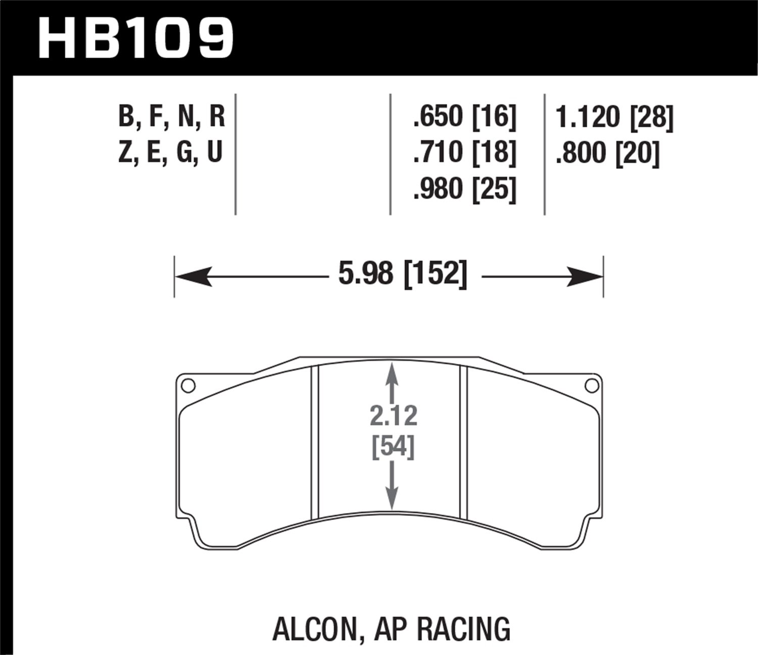 DTC-80 BRAKE PADS AP Racing Alcon