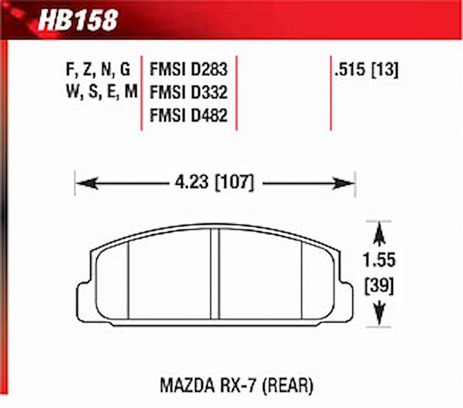 Blue 9012 Disk Brake Pads Mazda RX-7