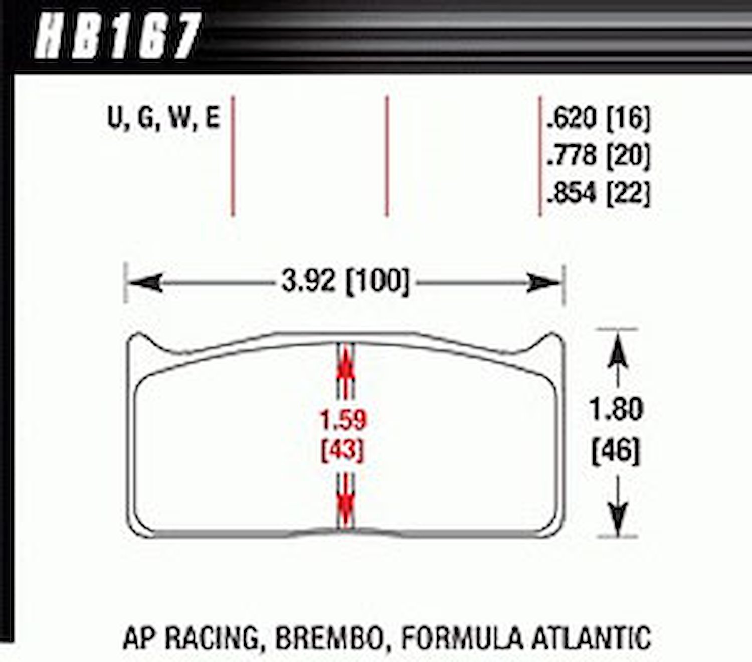 Blue 9012 Disk Brake Pads AP Racing, Brembo, Formula Atlantic