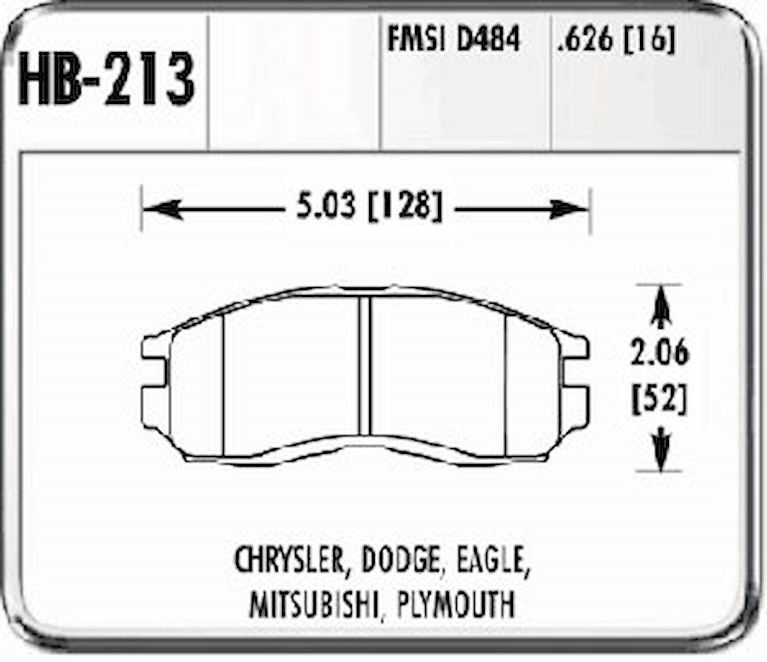 Hawk High Performance Front Brake Pads Fits: 00-01 Eclipse 4