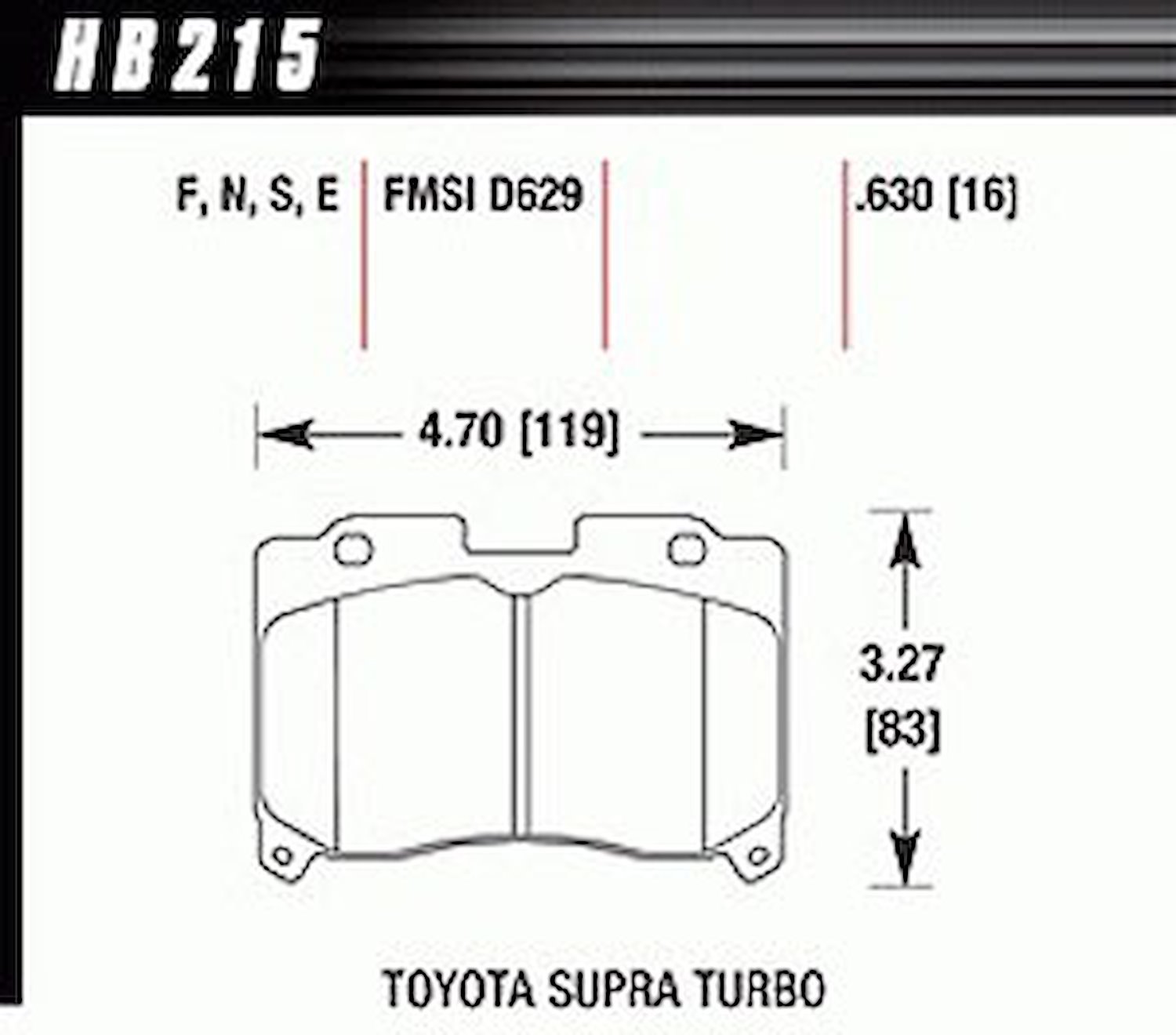 HT-10 PADS Toyota Supra Turbo