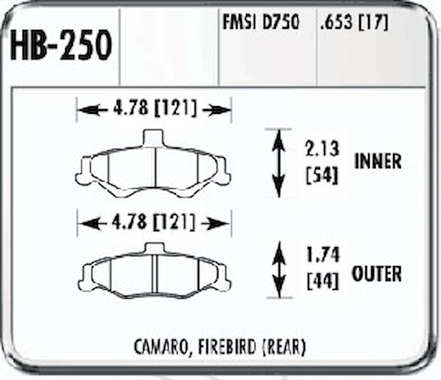 HPS Performance Brake Pads 1998-2000 Camaro/Firebird