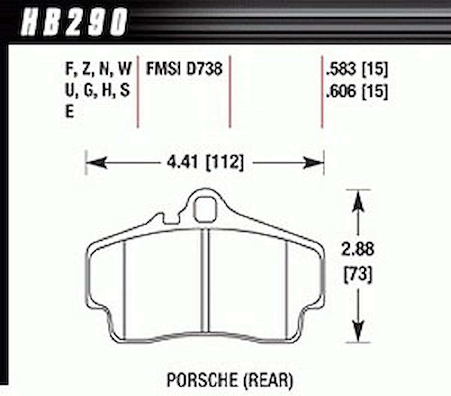 DTC-70 PADS Porsche - Rear