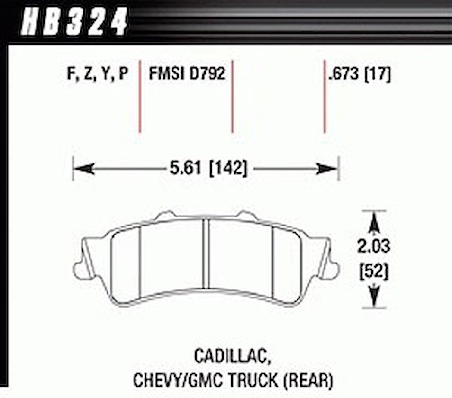 Ceramic Brake Pads 1999-2009 Cadillac, Chevy, GMC (Passenger Car, Pickup, SUV, Van)