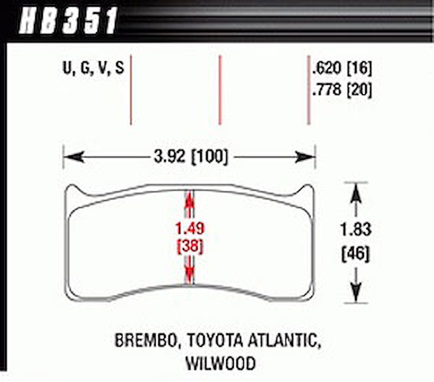 DTC-70 PADS Brembo Wilwood