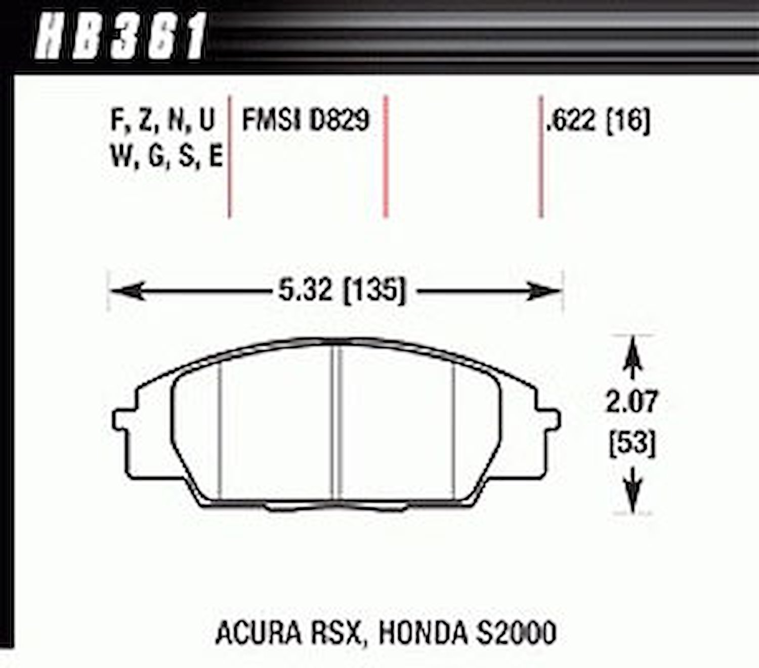 DTC-70 PADS Honda S2000/Civic Type R Acura RSX