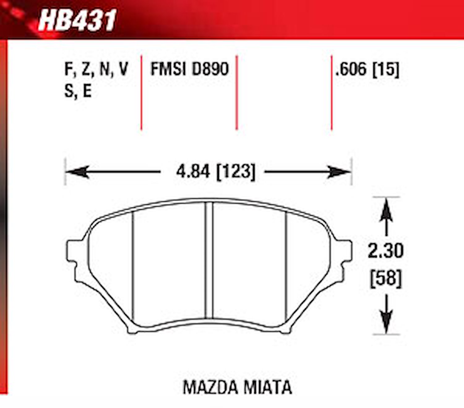 Blue 9012 Disk Brake Pads Mazda Miata