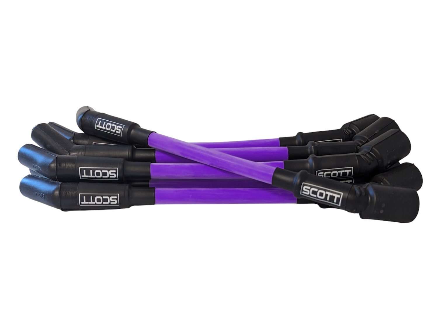 SPW300-CH-LS-T-6 Super Mag Fiberglass-Oversleeved Spark Plug Wire Set for GM LS Truck [Purple]