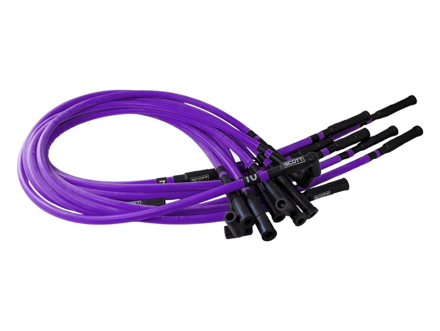 SPW-CH-690-III-6 High-Performance Silicone-Sleeved Spark Plug Wire Set for Dodge Viper (Gen-3) [Purple]