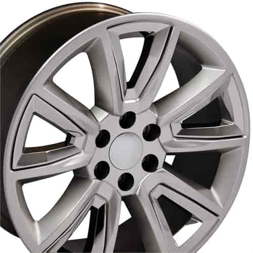 Chevrolet Tahoe Style Replica Wheel Hyper Black with Chrome Inserts 20x8.5