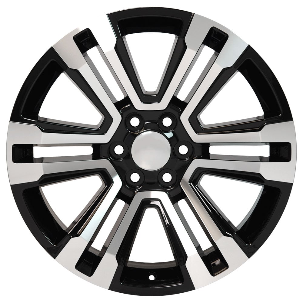 9507898 Denali CV44-Style Wheel [Wheel Size: 22" x 9"] Hyper Black Powder-Coated Rim w/ Machined Face