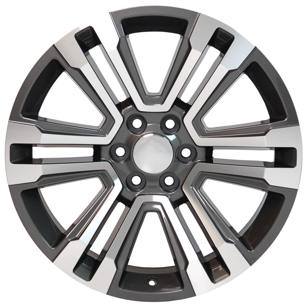 9507899 Denali CV44-Style Wheel [Wheel Size: 22" x 9"] Hyper Black Powder-Coated Rim w/ Machined Face