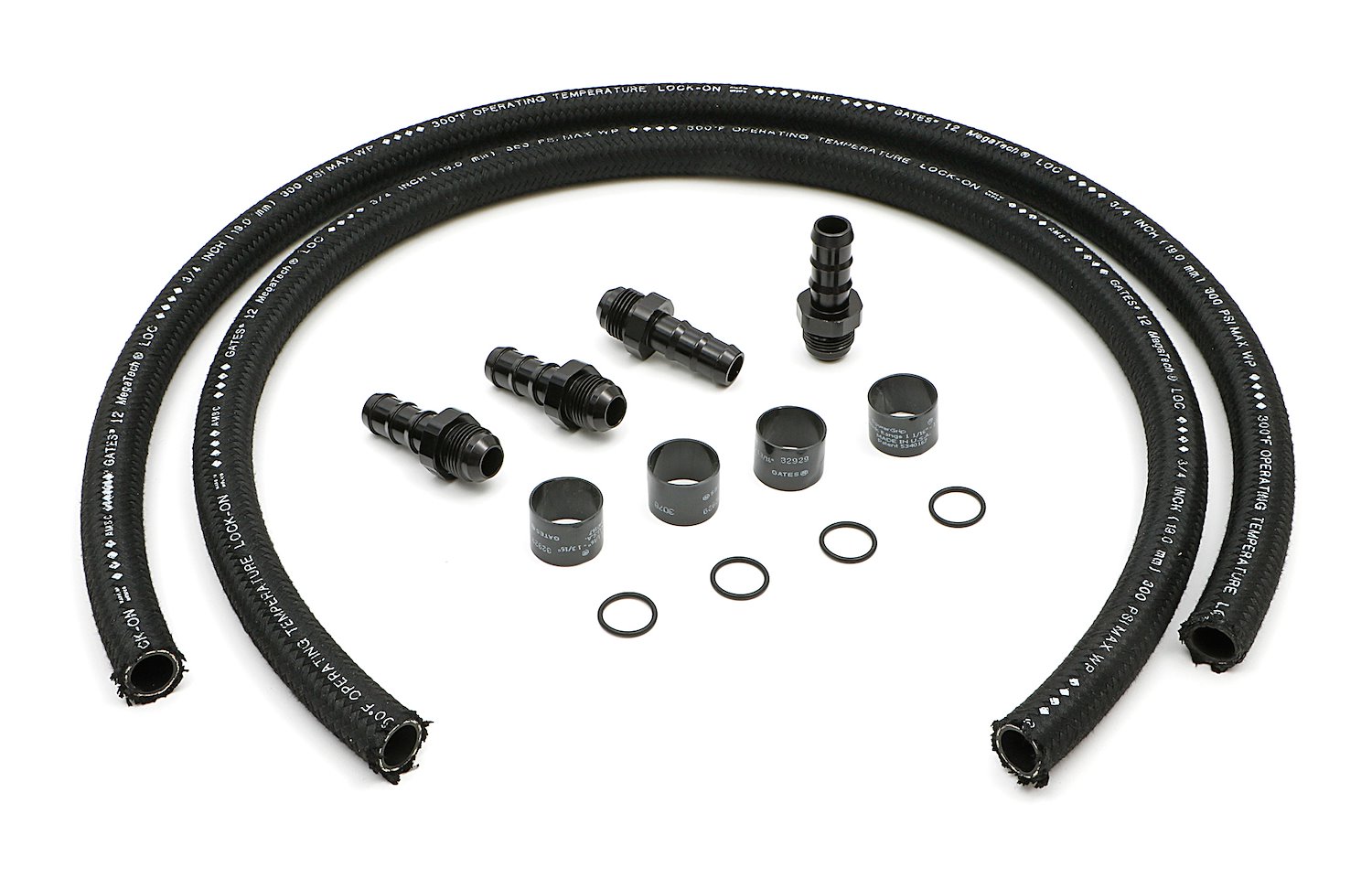 1006 48 in. Premium Oil Lines for Billet Oil Filtration Kits; -12AN Fittings