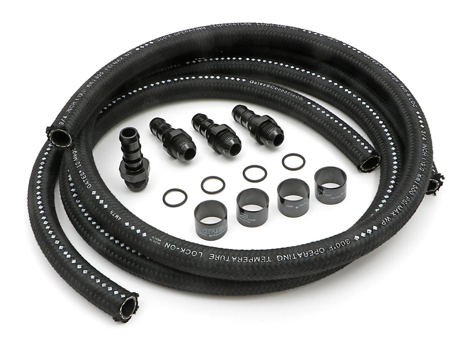 1008 72 in. Premium Oil Lines for Billet Oil Filtration Kits; -12AN Fittings