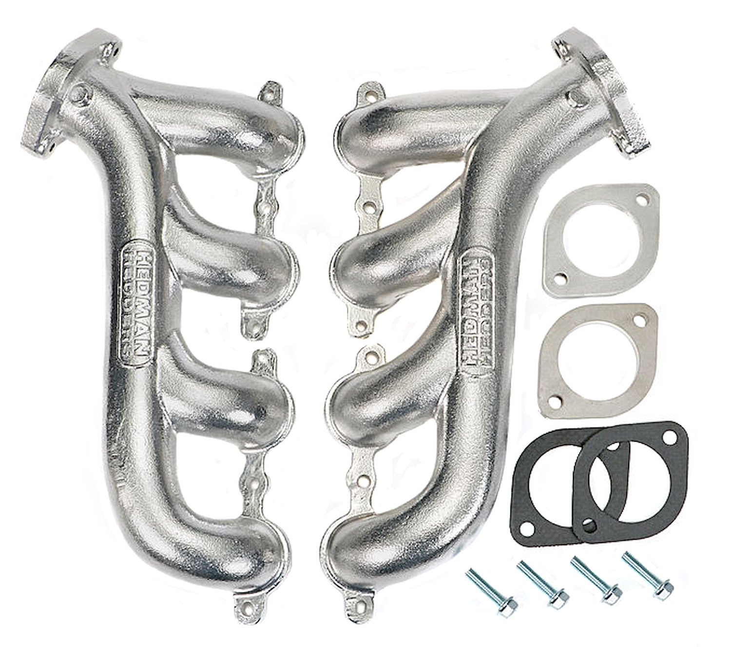 LS-Swap Cast Iron Exhaust Manifolds HTC Polished Silver Finish