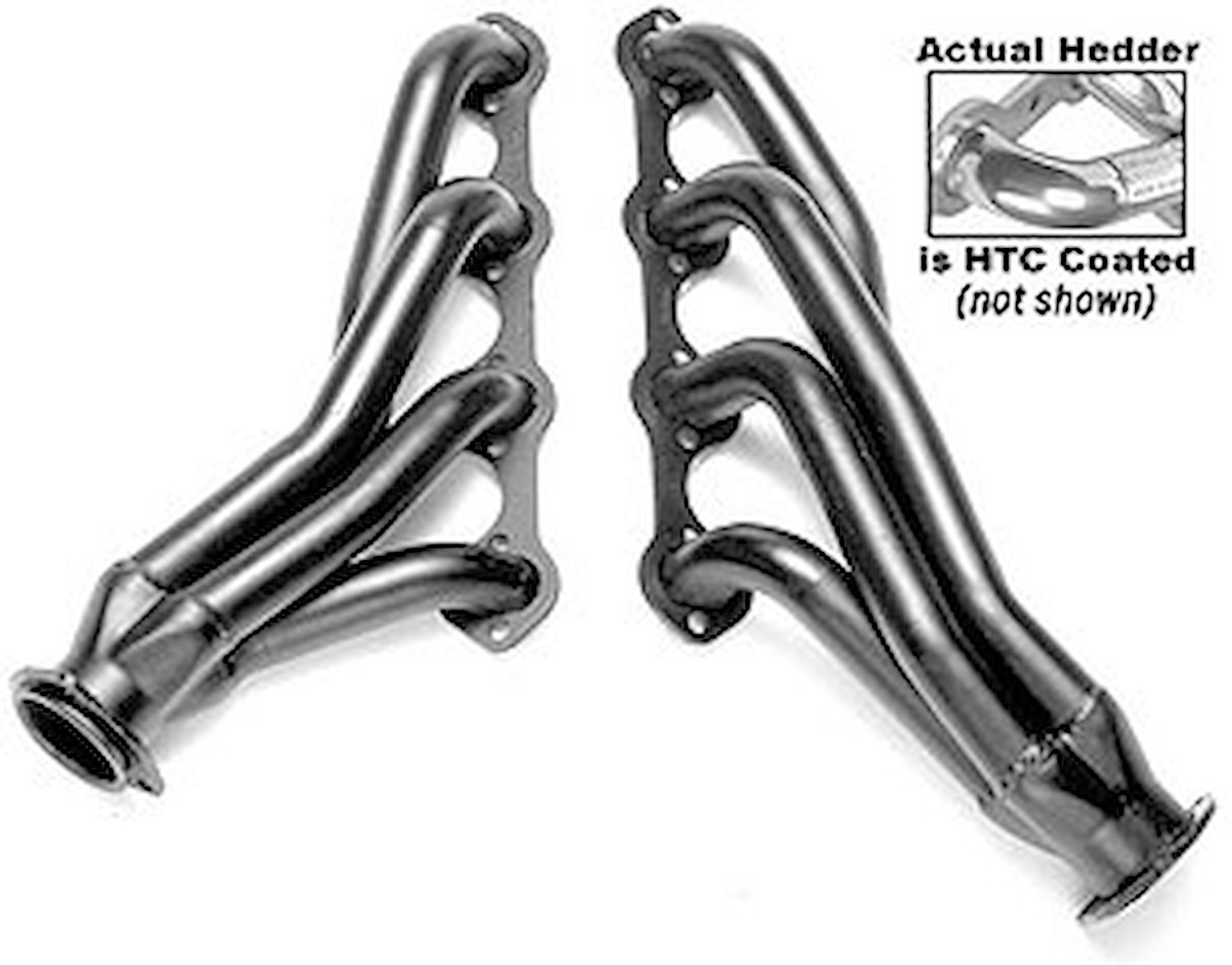 Standard Duty HTC Coated Shorty Header 1978-88 Mustang/Capri/Thunderbird/Cougar/ Zephyr/Fairmont 5.0L