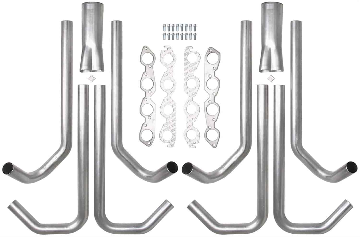 Husler Hedders; Upright Pulling; Crankcase Evac Tubes; Tube Size 2 1/8 in.; Collector Size 4 in.; Co