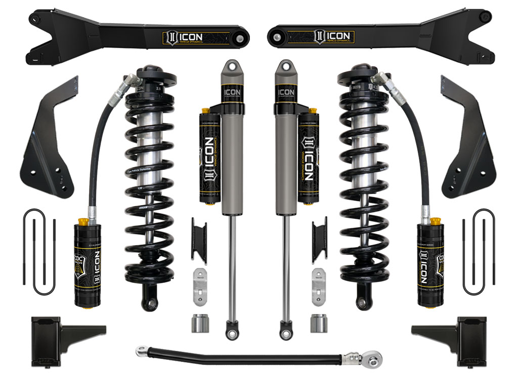 2008-2010 FORD F-250/F-350 SUPER DUTY 4-5.5 in. LIFT STAGE 4 COILOVER CONVERSION SYSTEM WITH RADIUS ARM