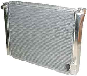 Chevy / GM Style Aluminum Radiator w/ AN-16 Upper Hose Overall Size: 19" x 26"