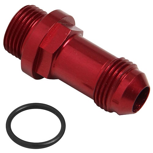 Long Fuel Bowl Inlet Fitting -08AN O-Ring Port to -06AN