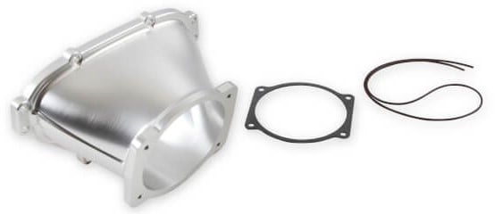 Billet 105 mm Throttle Body Adapter for Modular Lo-Ram Intake Bases [Clear Finish]