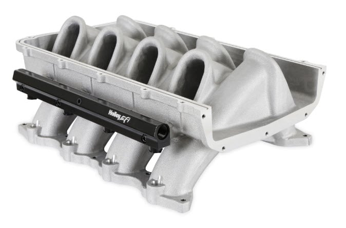 300-921 Ultra Lo-Ram Modular Intake Manifold w/Fuel Rails Base for Ford Coyote Engines (Natural)