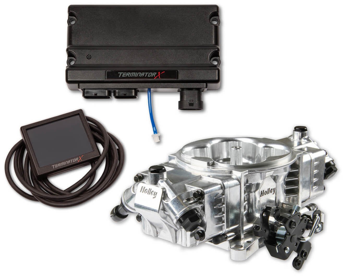 Terminator X Stealth 4150 EFI System for GM LS Engines with 24x Ignition [Shiny Finish]