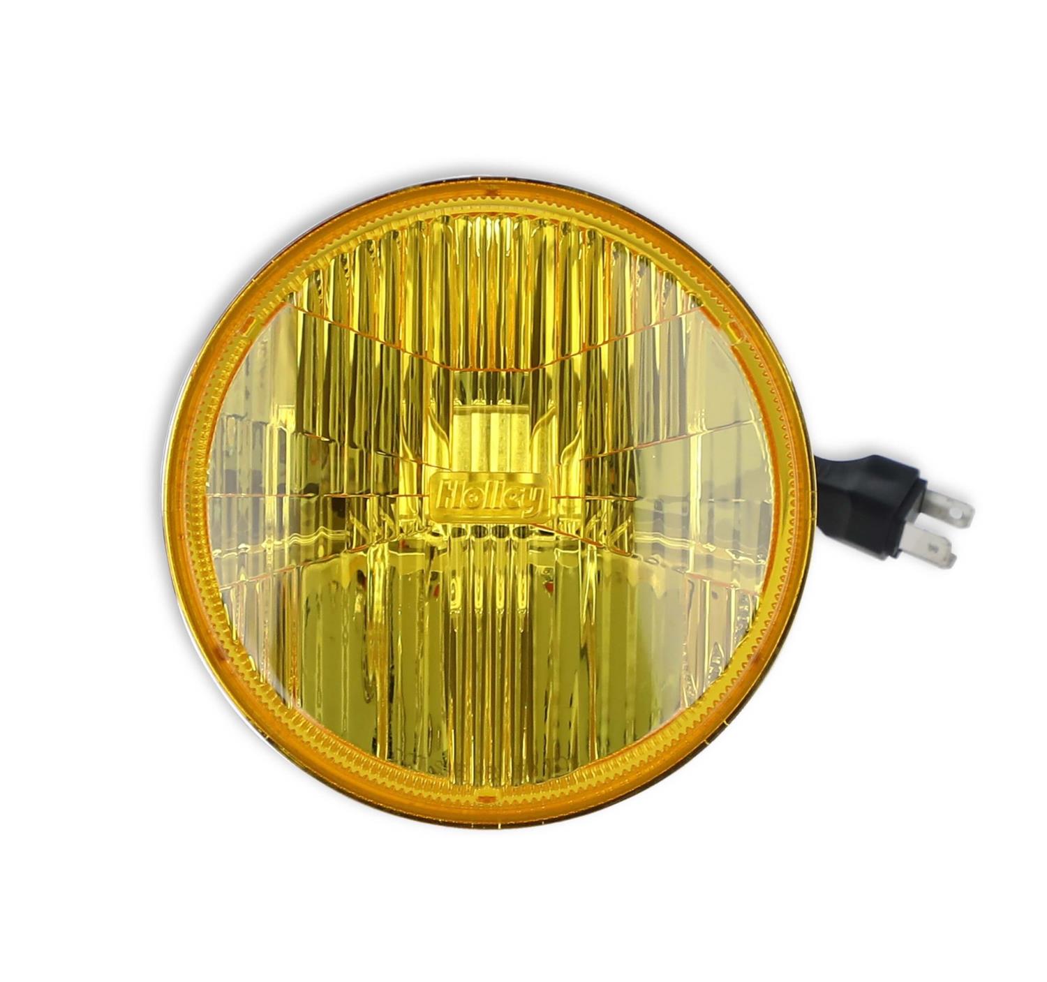 LFRB105 RetroBright LED 5 3/4 in. Round Headlight for Select 1957-1992 Vehicles with 4-Headlight System [Yellow]