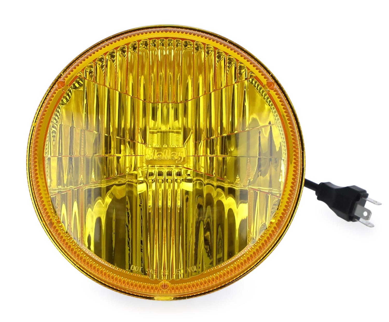 LFRB115 RetroBright LED 7 in. Round Headlight for Select 1930-2006 Vehicles with Round Headlight Grille [Yellow]