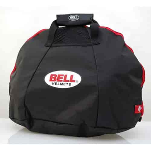Fleece Helmet Bag Black and Red